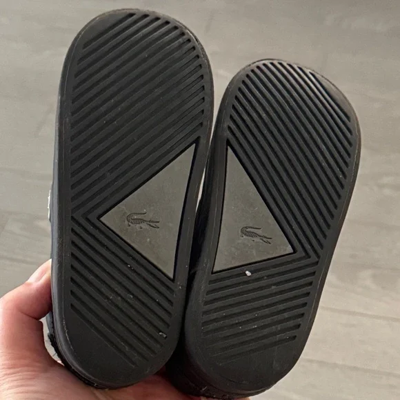 Lacoste Kids Black Sneakers with Green Logo - Picture 3 of 5